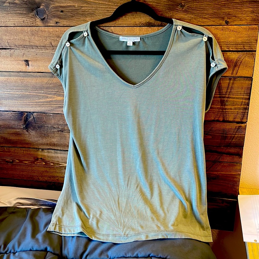 Olive green top